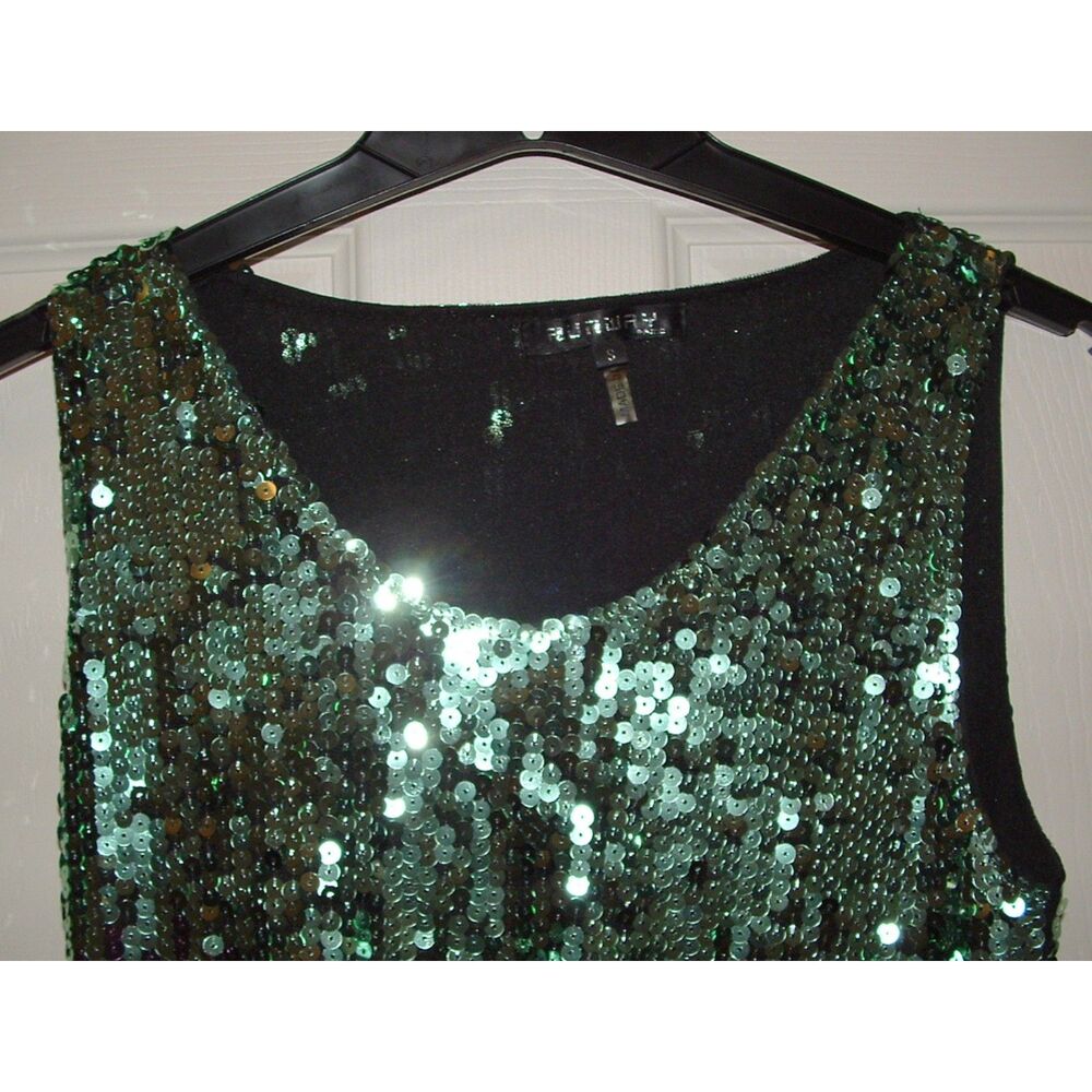 Runway Paris Sparkly Multicolored Sequined Sz Sma… - image 5